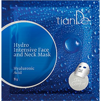 tianDe hydratující maska na obličej a krk s kyselinou hyaluronovou 35 g