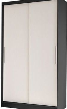 Kapol Costa II 100 cm s posuvnými dveřmi bez zrcadla Stěny bílá / černá