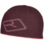 Ortovox Vlněná čepice merino Logo Knit beanie winetasting vínová – Sleviste.cz