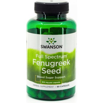 Swanson Pískavice Fenugreek Seed 610 mg 90 kapslí