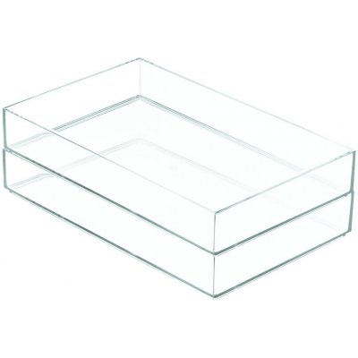 iDesign úložný box Clarity 30.5 x 5 x 20 cm průhledná