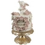Clayre & Eef Květinový dort na podstavci s králíčkem Happy Easter - Ø 18*32 cm – Hledejceny.cz