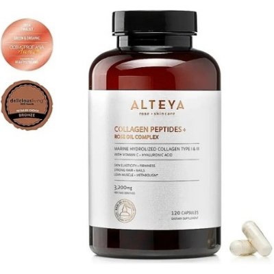 Alteya Organics Kolagenové peptidy s komplexem z růžového oleje 120 kapslí – Hledejceny.cz