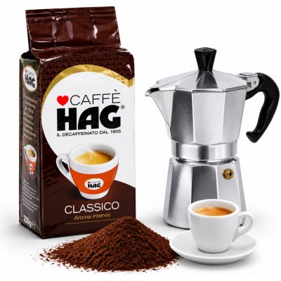 Hag Caffé klasická Káva bez kofeinu zrnková 250 g – Hledejceny.cz