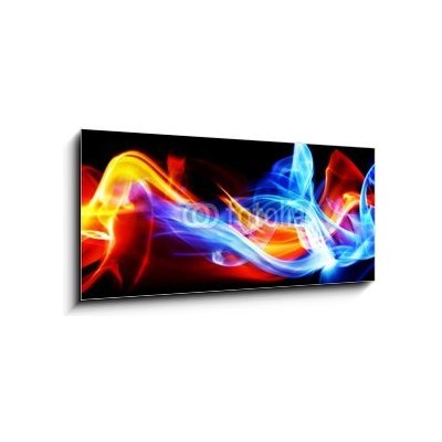 Obraz 1D panorama - 120 x 50 cm - Fire and ice Oheň a led – Zboží Mobilmania