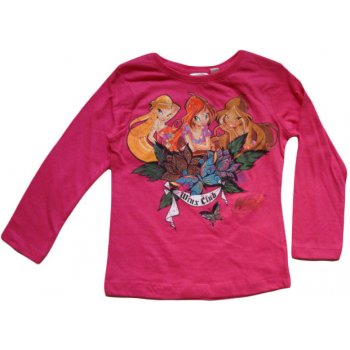 Winx Krásné originální dětské tričko pro holky tmavorůžové