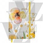 Albi DI1 B6 denní 2026 Žluté květiny – Zboží Živě