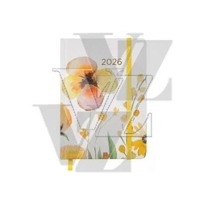 Albi DI1 B6 denní 2026 Žluté květiny – Zboží Živě