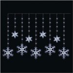 EMOS LED vánoční závěs – vločky, 160x95 cm, venkovní i vnitřní, studená bílá, časovač – Hledejceny.cz