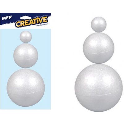 MFP Koule polystyrenová hladká 6/8/10 cm bílá 3 ks – Sleviste.cz