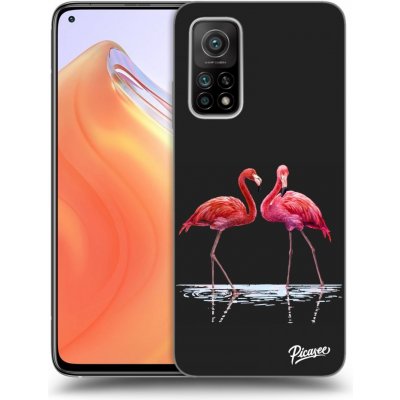 Pouzdro Picasee silikonové Xiaomi Mi 10T - Flamingos couple černé