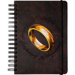 CurePink Poznámkový blok The Lord of the Rings|Pán prstenů: Prsten A5 14,8 x 21,0 cm nelinkovaný CTFBA50024