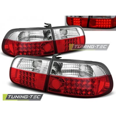 Zadní světla, lampy LED Honda Civic, 1991-1995, 3dveře, čiré, černé – Hledejceny.cz