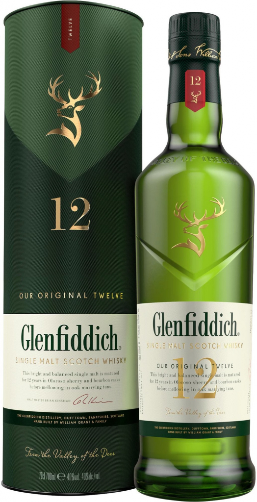 Glenfiddich 12y 40% 0,7 l (kazeta)