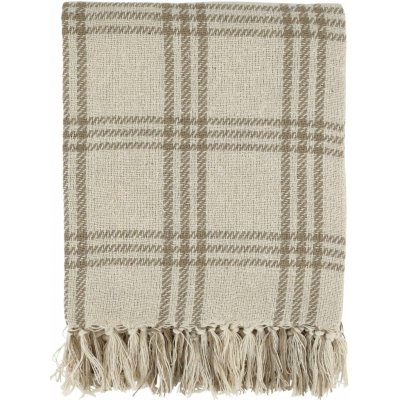 Chic Antique Přehoz z recyklované příze Aix / Checkered Latte 150 × 130 cm, béžová barva – Hledejceny.cz