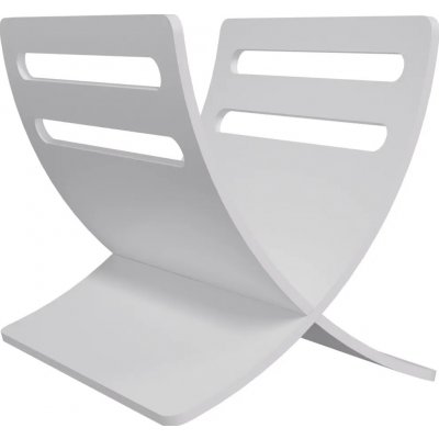 Dřevěný stojan na noviny z topolu, bílý, 29,5x29,5x26,5 cm / 45,5x30x22,5 cm – Hledejceny.cz
