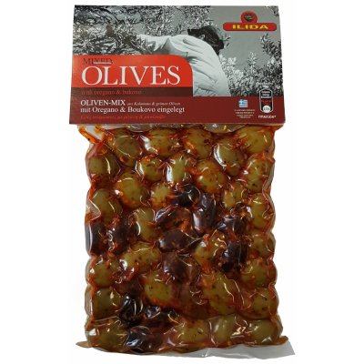 Ilida Mix zelených a černých oliv s Bukovem s peckou 250 g – Zboží Dáma