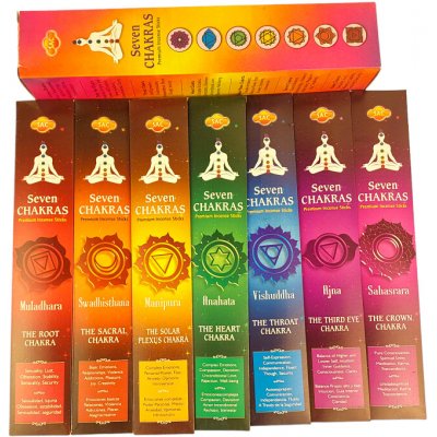 Sandesh SAC Vonné tyčinky Seven Chakras 7 x 5 tyčinek – Hledejceny.cz