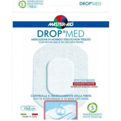 DROP MED iD Náplast antiseptická , 10 x 8 cm/5ks s polštářkem – Zbozi.Blesk.cz