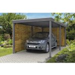 SKAN HOLZ Přístřešek na auto Cubus 294 x 574 cm břidlicově šedý – HobbyKompas.cz