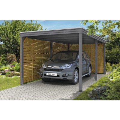 SKAN HOLZ Přístřešek na auto Cubus 294 x 574 cm břidlicově šedý – HobbyKompas.cz