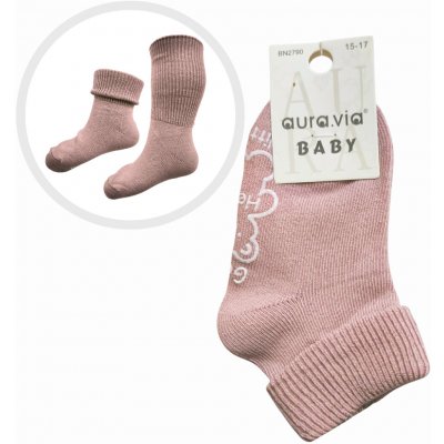 Dětské protiskluzové ponožky s volným lemem- mix barev Růžová – Hledejceny.cz