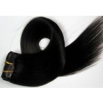 VLASY CLIP IN 8 pásů PŘÍRODNÍ ČERNÁ #1B, 120g, 60cm – Sleviste.cz