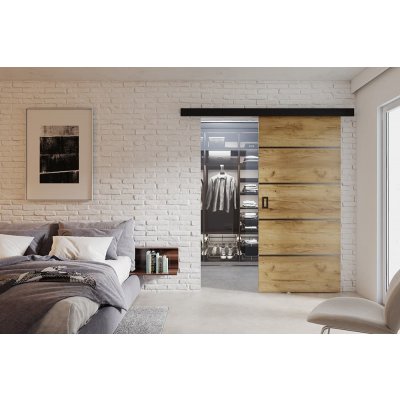 VILEN DOOR Posuvné dveře na stěnu WERDI PLUS Dub Craft 86 x 205 cm – Sleviste.cz