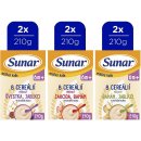 Sunar mléčná kaše 8 cereálií mix příchutí 6m+ 6 x 210 g