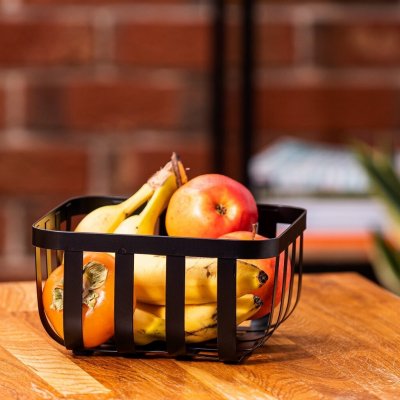 Kovový čtvercový košík na ovoce – Zboží Mobilmania