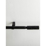 MKLuzkovinyCZ Garnýž jednořadá Roberto - matná černá 120 - 210 cm – Sleviste.cz