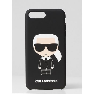 Pouzdro iPhone 7 PLUS / 8 PLUS - Karl Lagerfeld, FullBody Silicone černé – Zboží Mobilmania