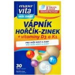 Maxivita Vápník Hořčík Zinek + Vitamíny D3 a K1 30 tablet – Zboží Mobilmania