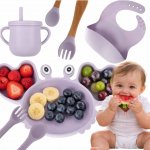 INKA Silikonové nádobí pro děti XXL sada krab fialová 9 ks – Sleviste.cz