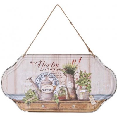 Cedule plechová 310x160mm, na zavěšení, Herbs – Sleviste.cz