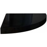 Linder Exclusiv Rohová police 29x29 cm Černá – Sleviste.cz