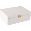 Úložný box ČistéDřevo dřevěná krabička 22 x 16 cm bílá
