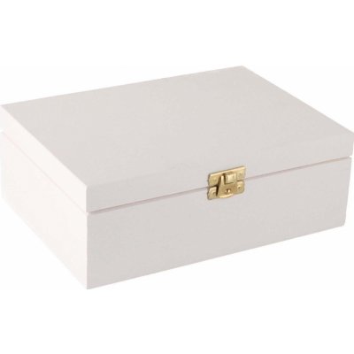 ČistéDřevo dřevěná krabička 22 x 16 cm bílá