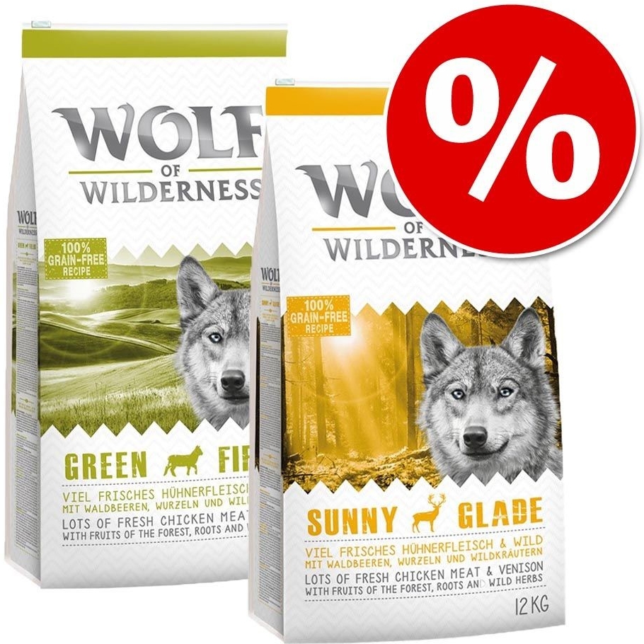Wolf of Wilderness Adult Mix Adult Losos & jehněčí 2 x 12 kg