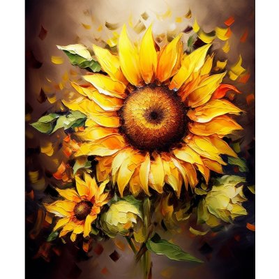 Norimpex diamantový obrázek Slunečnice 30 x 40 cm – Hledejceny.cz
