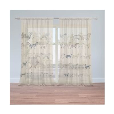 Sablio Záclony Psí plemena: 2ks 150x250cm – Hledejceny.cz