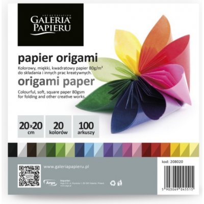 Galeria Papieru Papír na origami - 20 x 20 cm, mix barev, 100 ks – Sleviste.cz