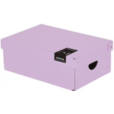 Karton P+P Krabice úložná lamino PASTELINI - fialová / 35,5 x 24 x 9 cm – Zboží Mobilmania