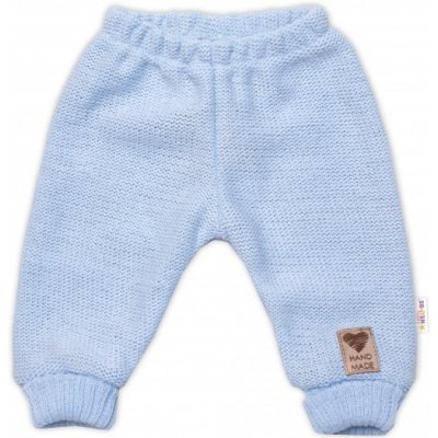 Baby Nellys Pletené kojenecké kalhoty Hand Made modré – Zboží Dáma