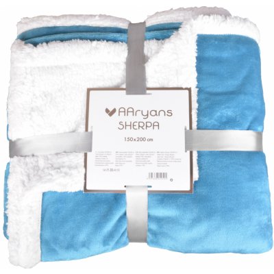 Aaryans deka s beránkem Sherpa tyrkysová 150x200 – Sleviste.cz