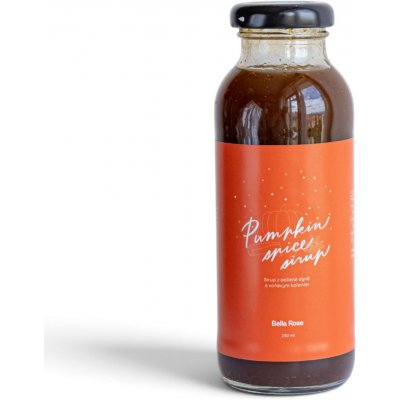 Bella Rose Sirup s Pumpkin Spice kořením oranžová barva sklo 250 ml – Zboží Dáma