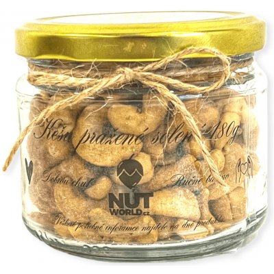 Nutworld Ořechy DELUXE ve skle - více druhů 180g Co dáme: Kešu pražené solené WW320