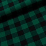 Flanel bavlněný K-02 zeleno-černá kostka, š.150cm (látka v metráži) – Zboží Dáma