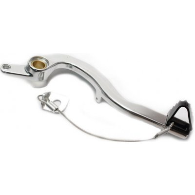 Brzdový pedál MOTION STUFF 83P-0610202 silver body, black steel fixed tip Steel Fixed Tip | Zboží Auto