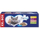 Prevital XXL BOX Mix chutí s kuřetem telecím lososem a játry v omáčce 48 x 100 g – Sleviste.cz
